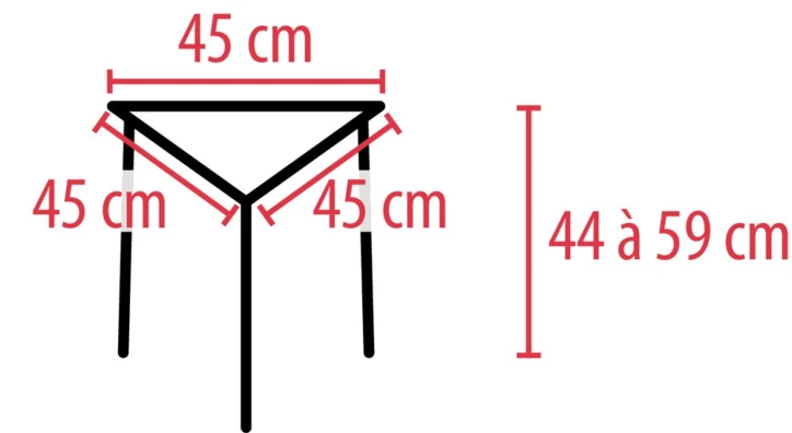 Tabouret de douche triangulaire ZIA JOLETI