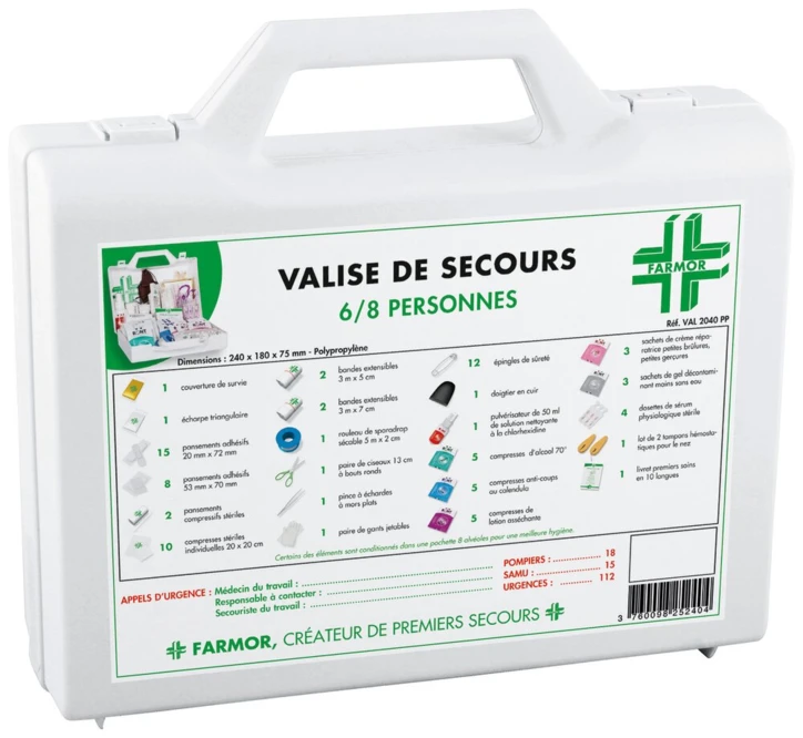 Valise de secours 6 à 8 personnes