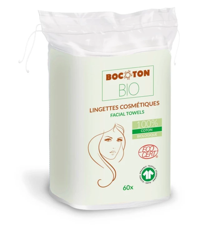 Lingette cosmétique sèche
