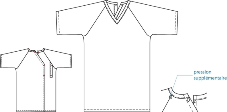 Chemise malade dos croisé JOLETI