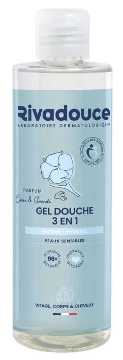 Gel douche 3 en 1 Coton & Amande RIVADOUCE