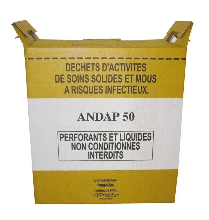 Caisse en carton avec sac intérieur