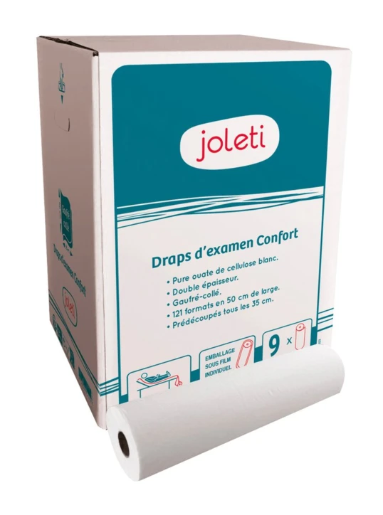 Drap d'examen gaufré collé JOLETI