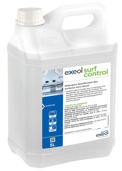 Détergent désinfectant des surfaces sans alcool EXEOL SURF CONTROL