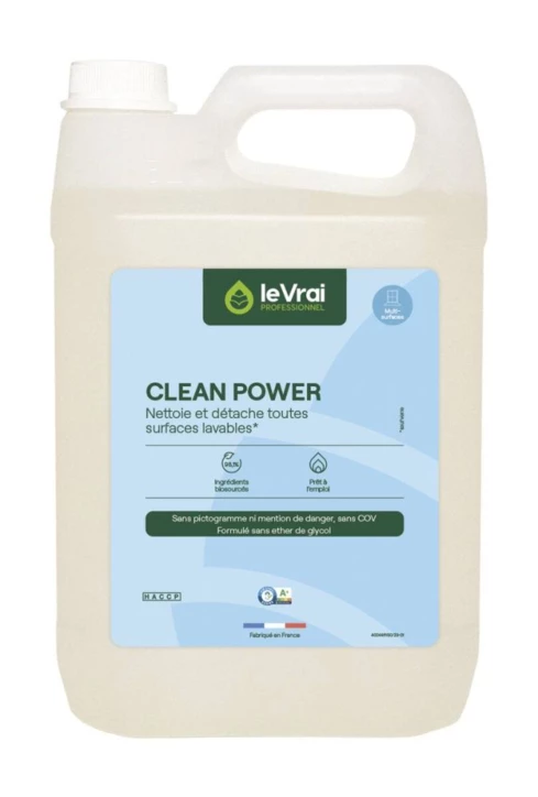 Nettoyant détachant toutes surfaces lavables CLEAN POWER