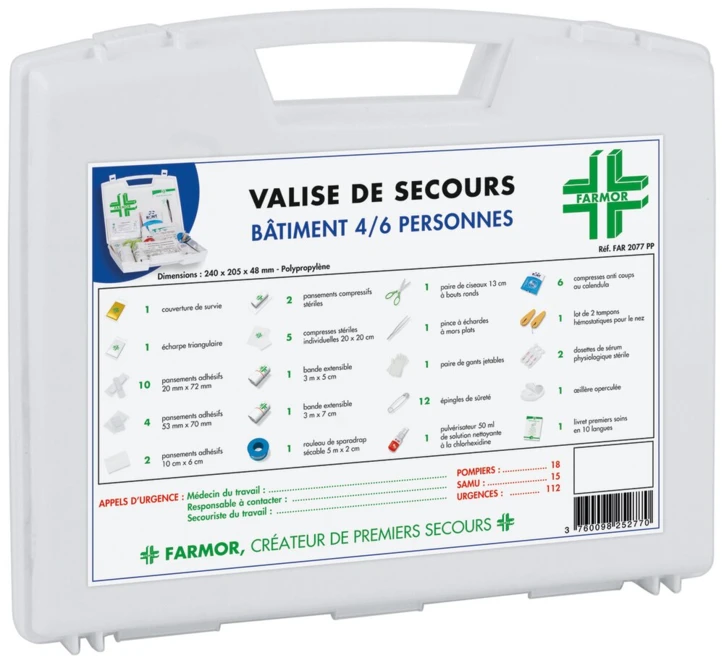 Valise de secours BÂTIMENT 4 à 6 personnes