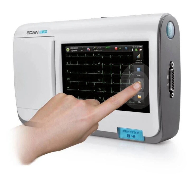 ECG 3 pistes avec écran tactile EDAN SE-301