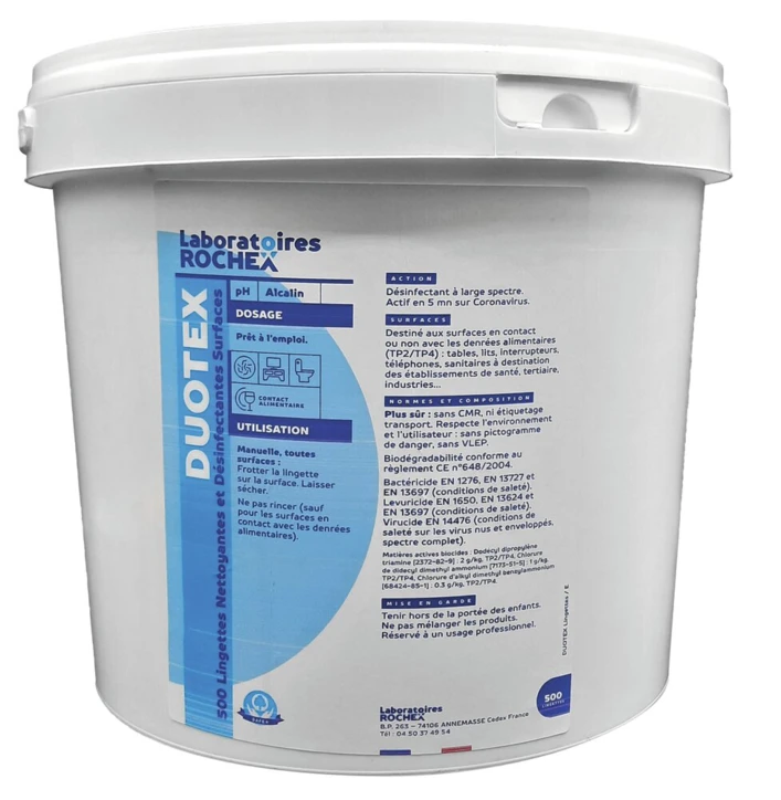 Lingettes désinfectantes toutes surfaces DUOTEX