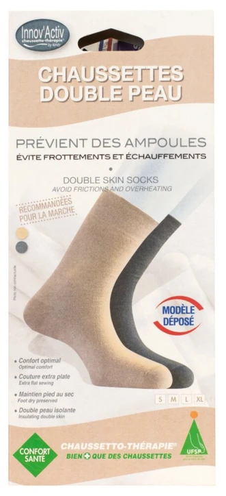 Mi-chaussettes double peau