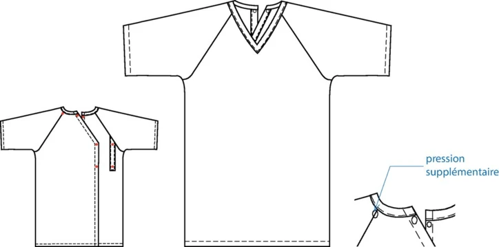 Chemise malade dos croisé JOLETI