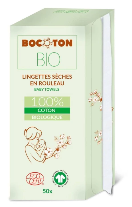 Lingette sèche en rouleau pour bébé