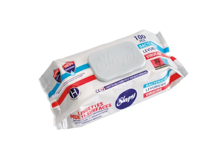Lingettes nettoyantes désinfectantes multi-surfaces SLEEPY