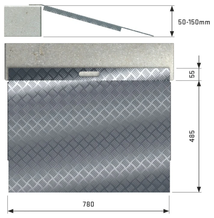 Rampe de seuil fixe aluminium SECUCARE