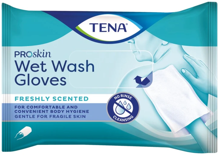 Gant imprégné TENA Wet Wash Gloves ProSkin