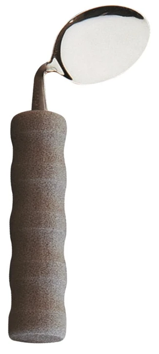 Couverts courbés avec manche en mousse gris