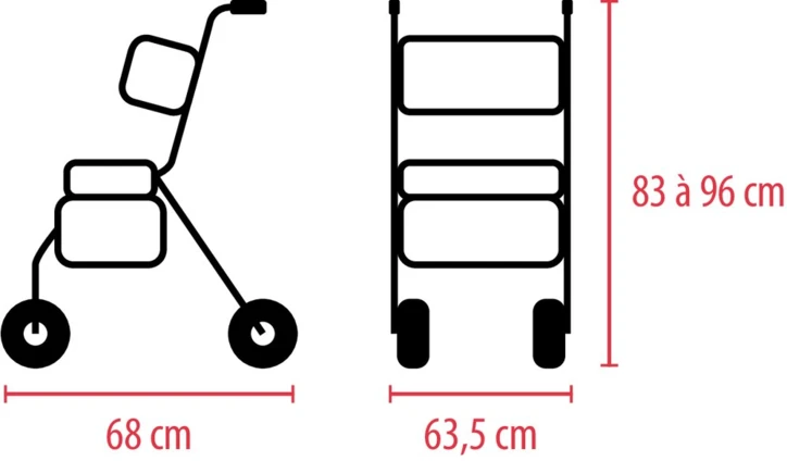Rollator pliable en 2 JOLETI ELAN