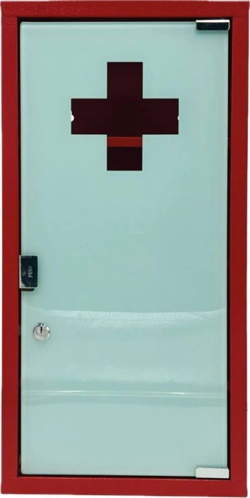 Armoire à pharmacie rouge 1 porte