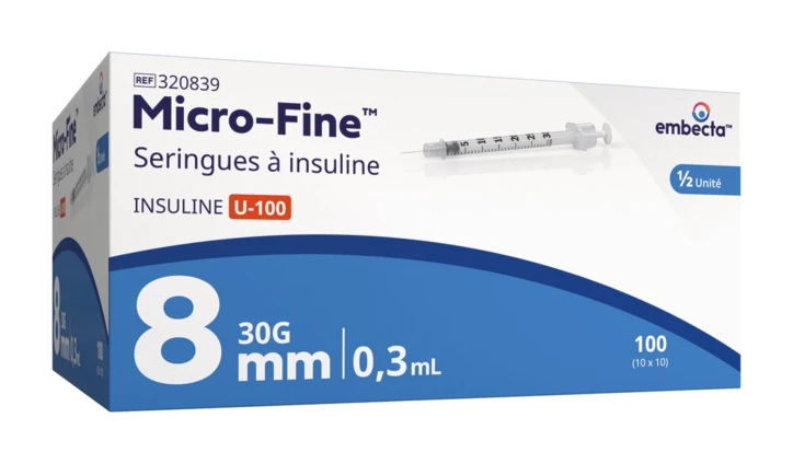 Seringue à insuline 100 U/ML MICRO-FINE™ +