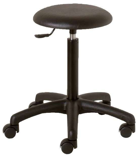 Tabouret laqué sur roulettes