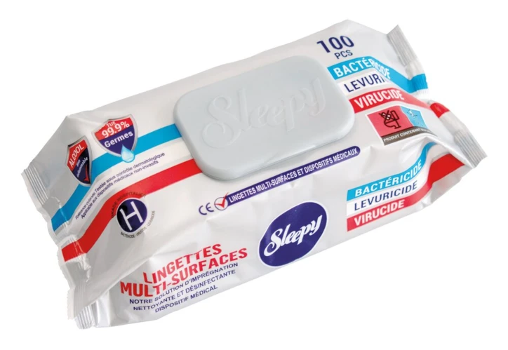 Lingettes nettoyantes désinfectantes multi-surfaces SLEEPY