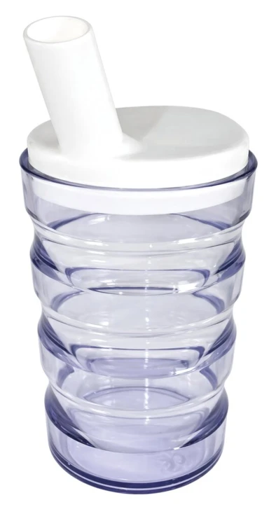 Couvercle pour verre ergonomique