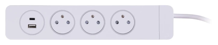 Bloc multiprise avec chargeur USB