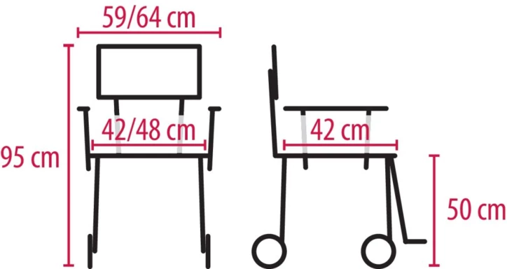 Fauteuil de transfert pliant BOBBY
