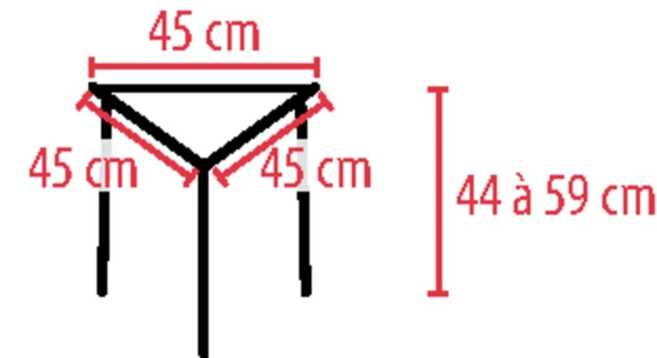 Tabouret de douche triangulaire ZIA JOLETI