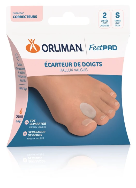 Écarteur de doigts hallux valgus Orliman FeetPAD®
