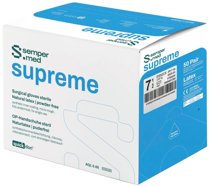 Gant latex Sempermed® Supreme non poudré stérile