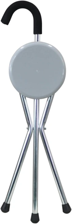 Canne tripode pliable avec siège