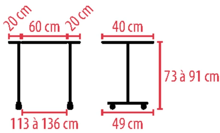 Table pont de lit EASY BRIDGE