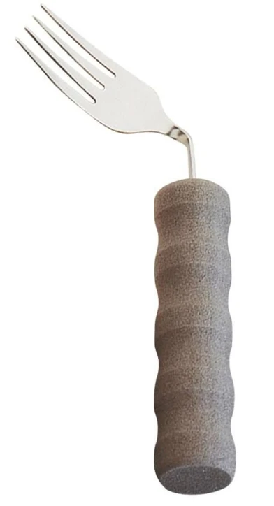 Couverts courbés avec manche en mousse gris