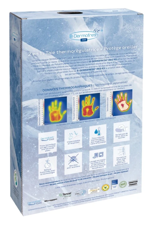 Taie d'oreiller thermorégulatrice