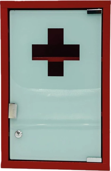 Armoire à pharmacie rouge 1 porte
