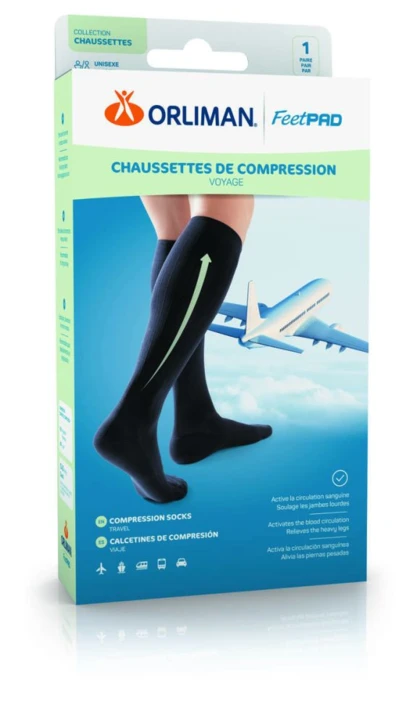 Chaussettes de compression voyage Orliman FeetPAD®