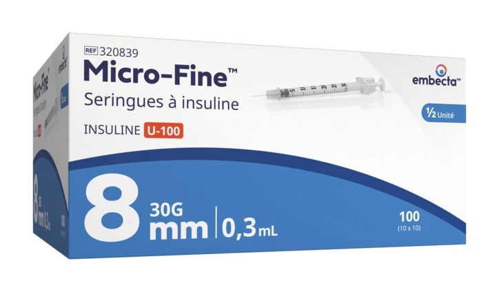 Seringue à insuline 100 U/ML MICRO-FINE™ +