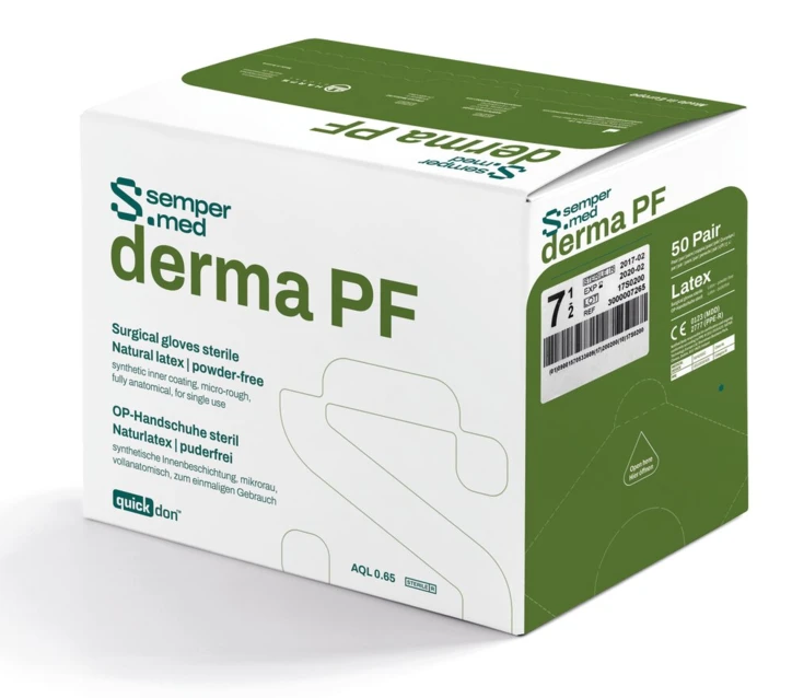 Gant latex Sempermed® derma PF non poudré stérile