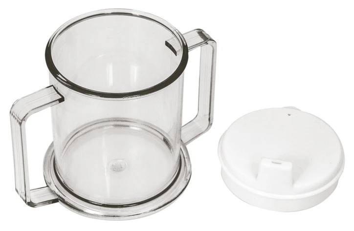 Tasse plastique transparent 2 anses