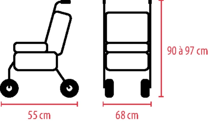 Rollator à 4 roues W05