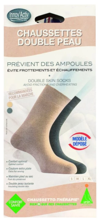 Mi-chaussettes double peau