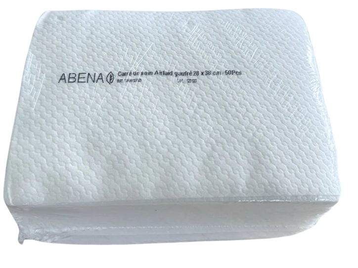 Carré d'essuyage en airlaid gaufré