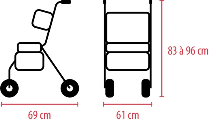 Rollator pliable en 4 JOLETI VECTOR