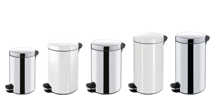 Poubelle en inox ou métal