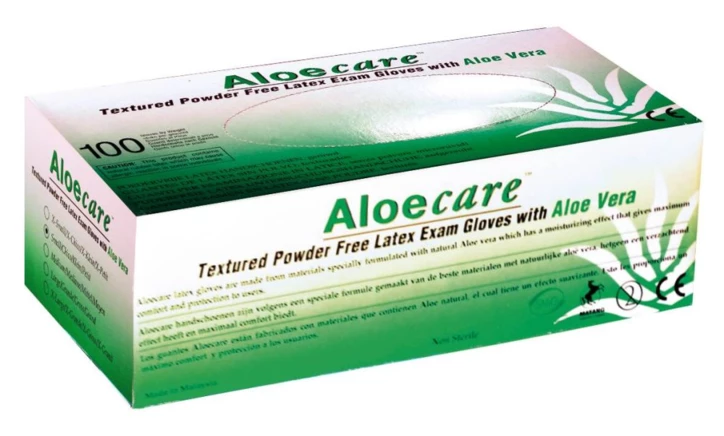 Gant d'examen latex avec Aloe Vera