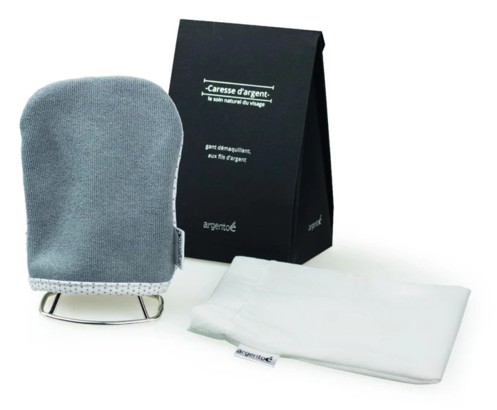 Gant démaquillant exfoliant Caresse d'argent