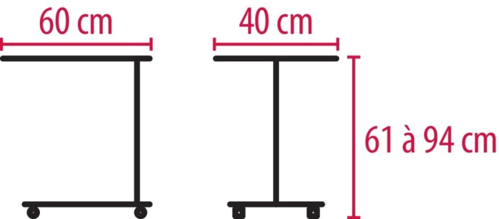 Table de lit DIFFUSION
